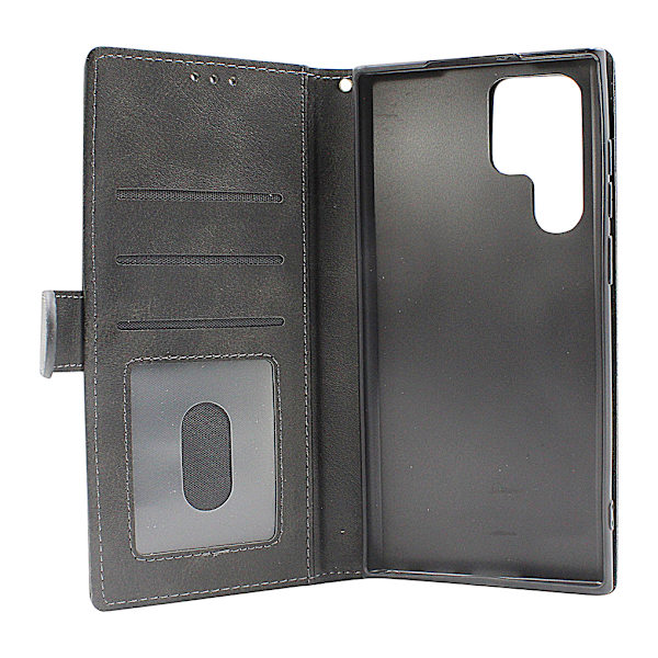 Zipper Standcase Wallet Samsung Galaxy S22 Ultra 5G Svart