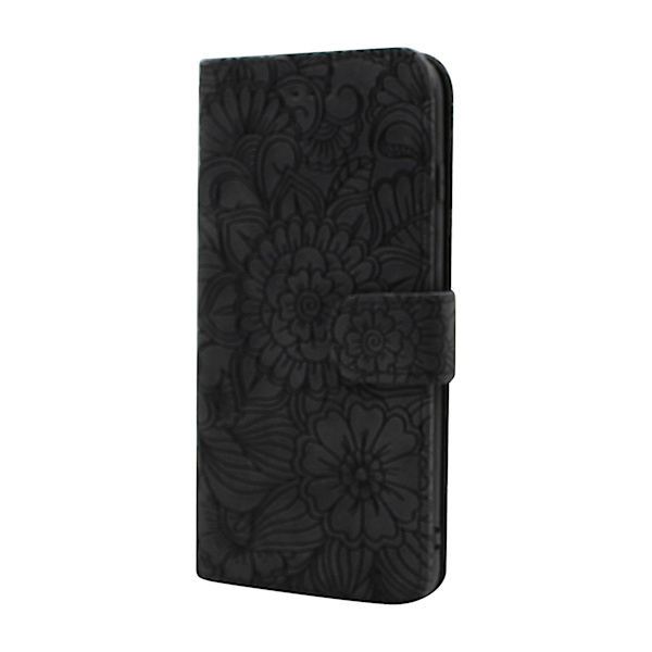 Flower Standcase Wallet iPhone 12 Pro Max (6.7) Grå