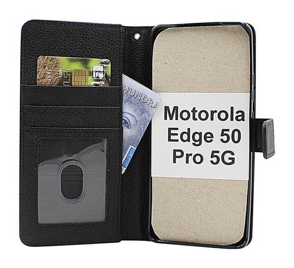 New Standcase Wallet Motorola Edge 50 Pro 5G Brun