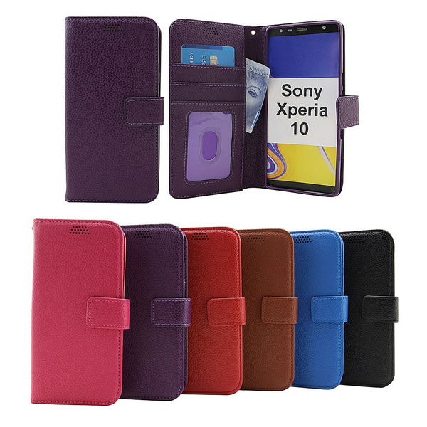 Standcase Wallet Sony Xperia 10 Röd