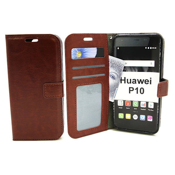 Crazy Horse Wallet Huawei P10 (VTR-L09) Brun