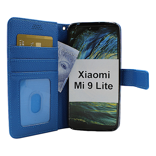 New Standcase Wallet Xiaomi Mi 9 Lite Blå