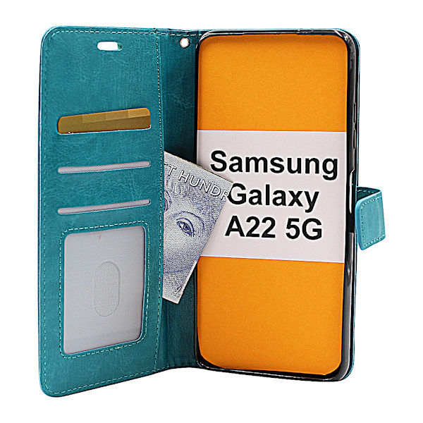 Crazy Horse Wallet Samsung Galaxy A22 5G (SM-A226B) Grön