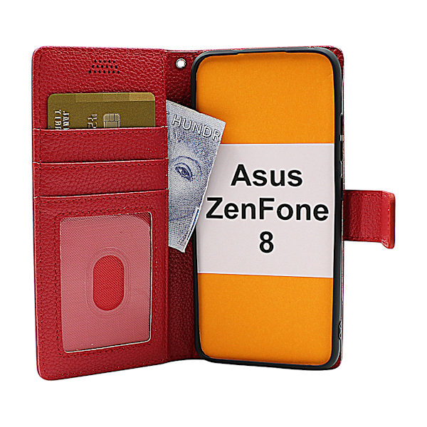 New Standcase Wallet Asus ZenFone 8 (ZS590KS) Ljusblå