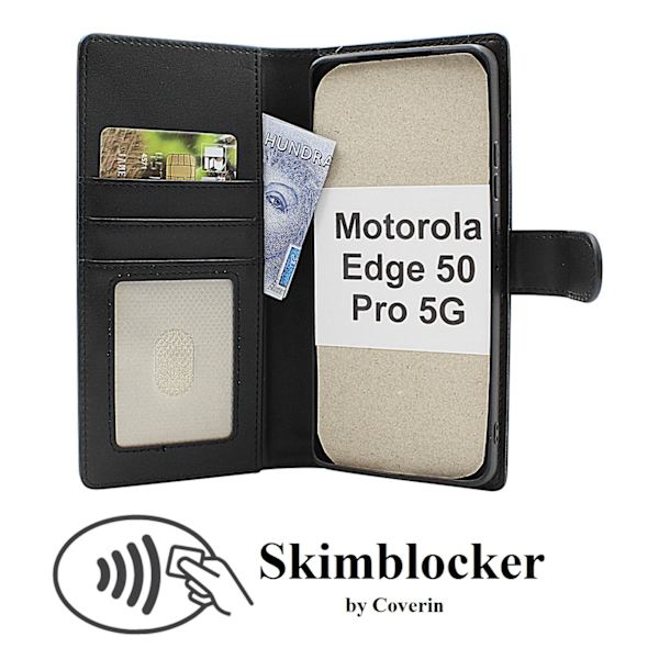 Skimblocker Motorola Edge 50 Pro 5G Magnet Plånboksfodral