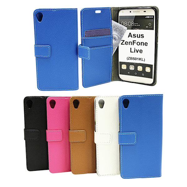 Standcase Wallet Asus ZenFone Live (ZB501KL) Svart