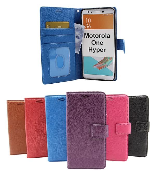 New Standcase Wallet Motorola One Hyper Lila