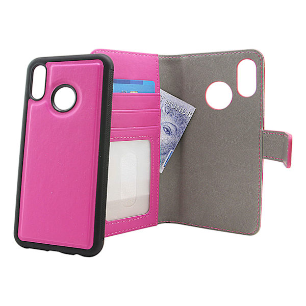 Skimblocker Magnet Wallet Huawei P20 Lite Hotpink