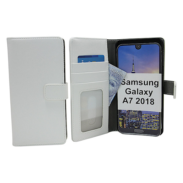 Skimblocker Magnet Wallet Samsung Galaxy A7 2018 (A750FN/DS) Vit