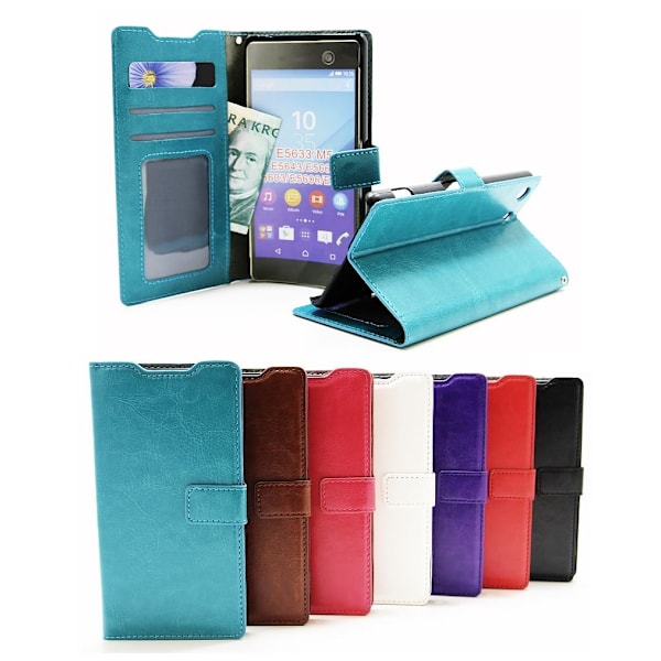 Crazy Horse Wallet Sony Xperia M5 (E5603 / E5633) Svart