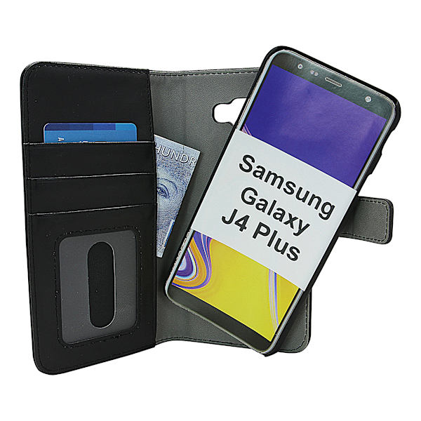 Skimblocker Magnet Wallet Samsung Galaxy J4 Plus (J415FN/DS) Svart
