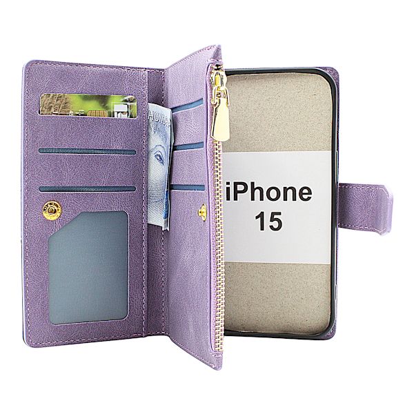 XL Standcase Lyxfodral iPhone 15 Svart