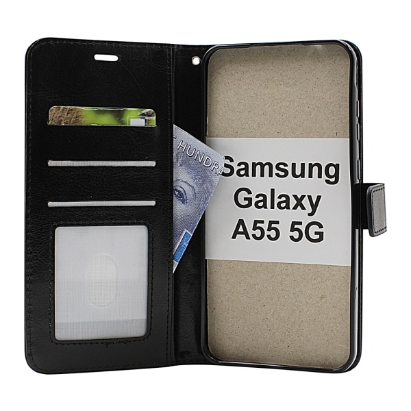 Crazy Horse Wallet Samsung Galaxy A55 5G (SM-A556B) Brun