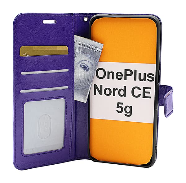 Crazy Horse Wallet OnePlus Nord CE 5G Brun