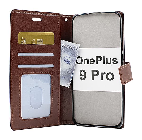 Crazy Horse Wallet OnePlus 9 Pro Svart