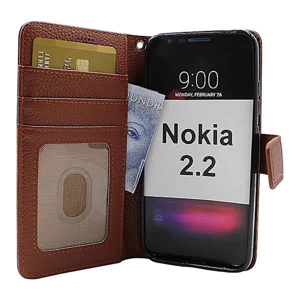 New Standcase Wallet Nokia 2.2 Brun
