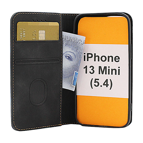 Fancy Standcase Wallet iPhone 13 Mini Brun