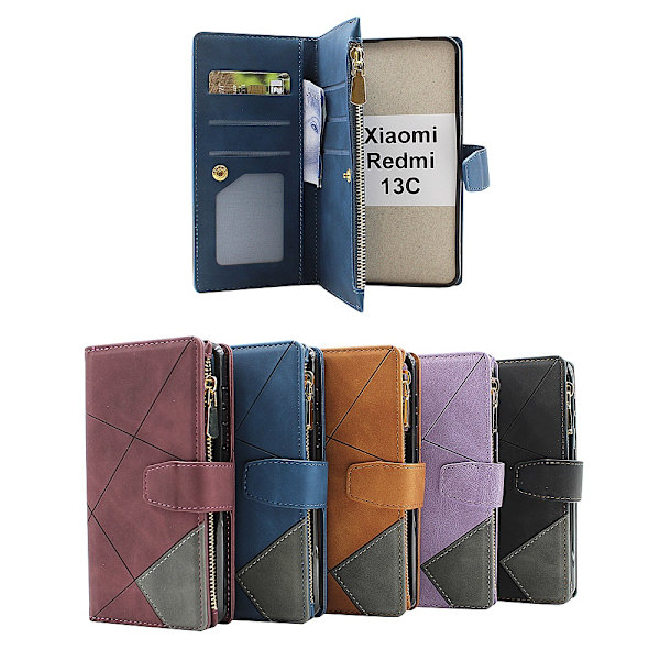 XL Standcase Lyxfodral Xiaomi Redmi 13C Marinblå