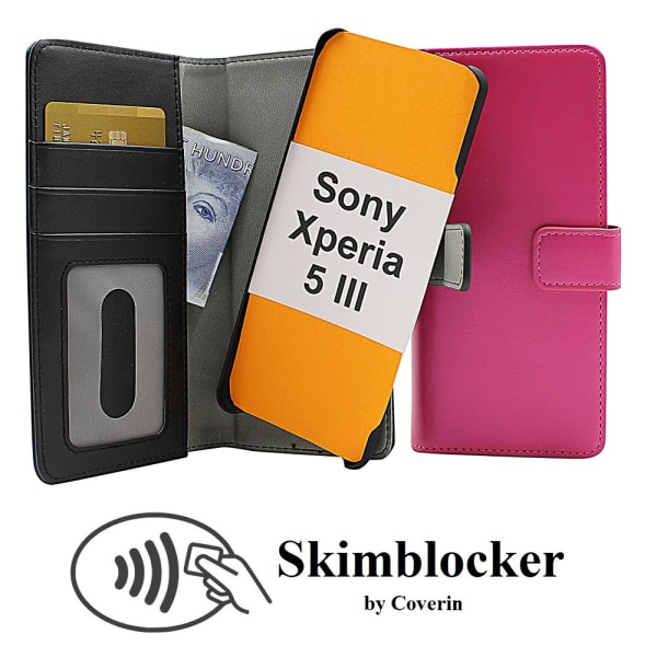 Skimblocker Magnet Fodral Sony Xperia 5 III (XQ-BQ52) Svart