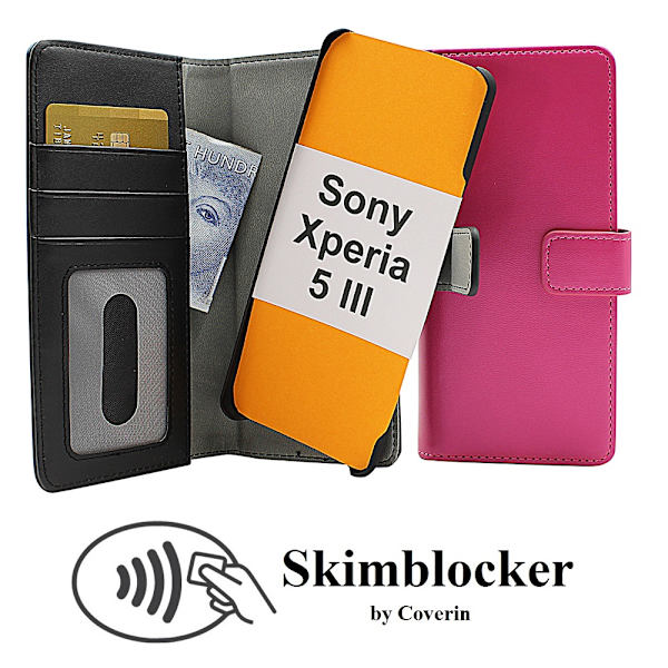 Skimblocker Magnet Fodral Sony Xperia 5 III (XQ-BQ52) Svart