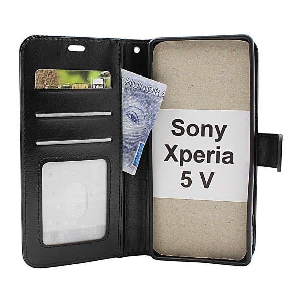 Crazy Horse Wallet Sony Xperia 5 V Grön