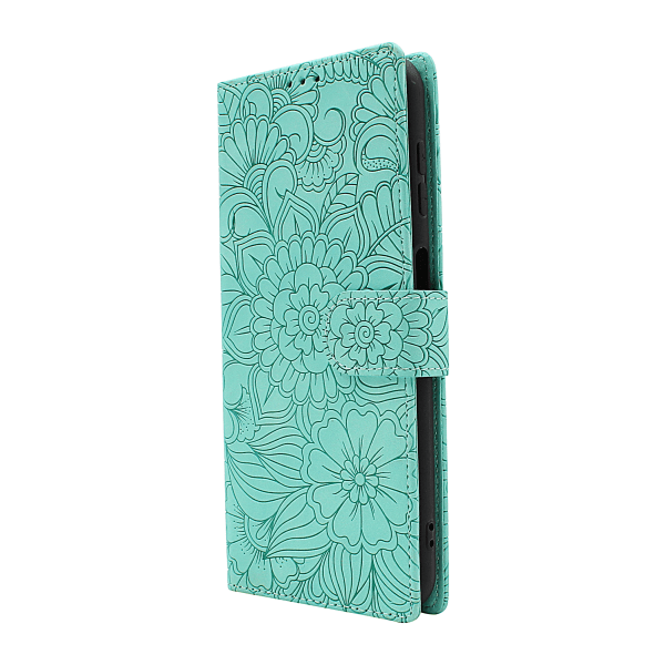 Flower Standcase Wallet Samsung Galaxy A04s (A047F/DS) Grå