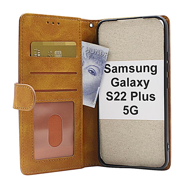 Zipper Standcase Wallet Samsung Galaxy S22 Plus 5G Röd