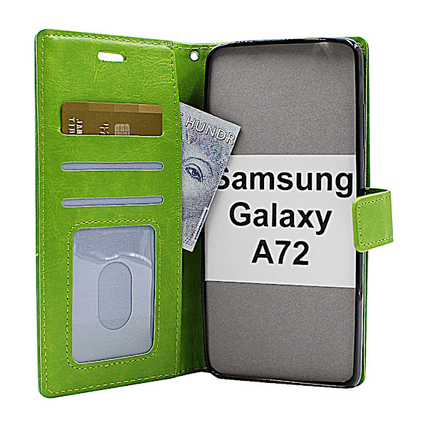 Crazy Horse Wallet Samsung Galaxy A72 (A725F/DS) Grön