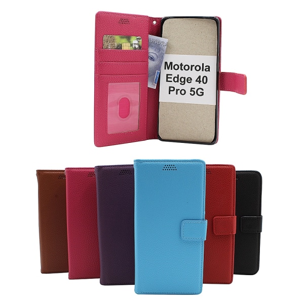 New Standcase Wallet Motorola Edge 40 Pro 5G Svart