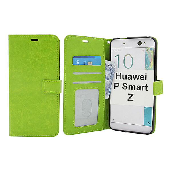 Crazy Horse Wallet Huawei P Smart Z Grön