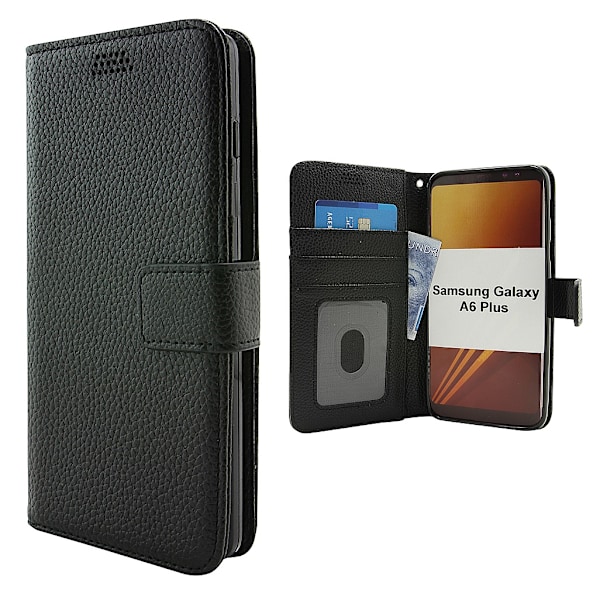 New Standcase Wallet Samsung Galaxy A6+ 2018 (A605FN/DS) Svart