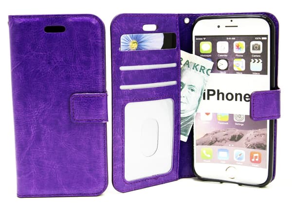 Crazy Horse Wallet iPhone 7 Lila