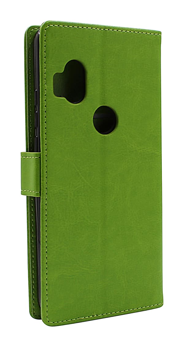 Crazy Horse Wallet Motorola One Hyper Grön
