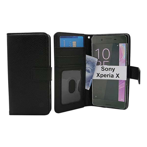 New Standcase Wallet Sony Xperia X (F5121) Brun