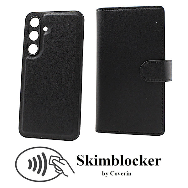 Skimblocker Samsung Galaxy S24 5G XL Magnet Plånboksfodral Svart