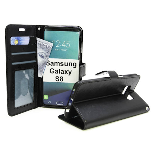 Crazy Horse Wallet Samsung Galaxy S8 (G950F) Svart