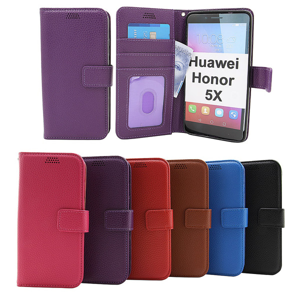 New Standcase Wallet Huawei Honor 5X Röd