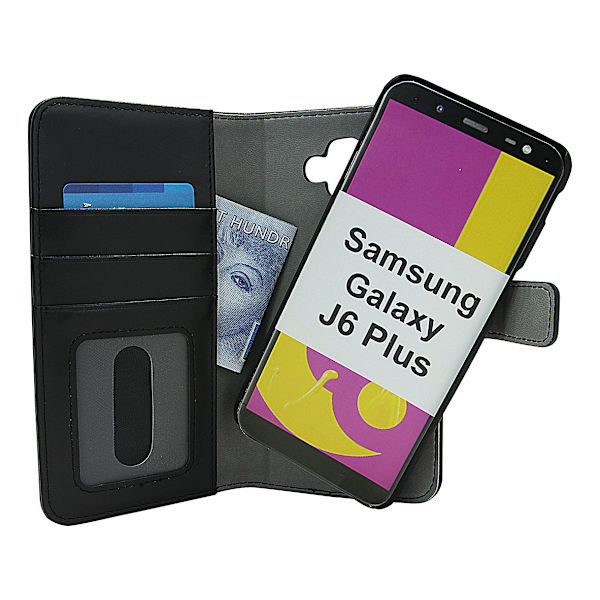 Skimblocker Magnet Wallet Samsung Galaxy J6 Plus (J610FN/DS) Svart
