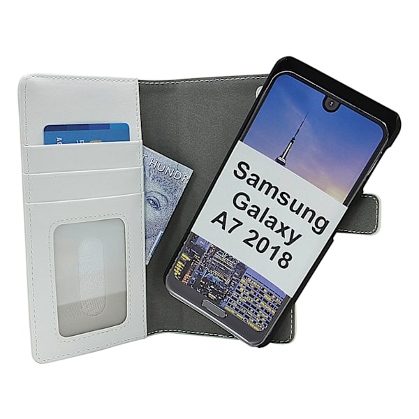 Skimblocker Magnet Wallet Samsung Galaxy A7 2018 (A750FN/DS) Vit