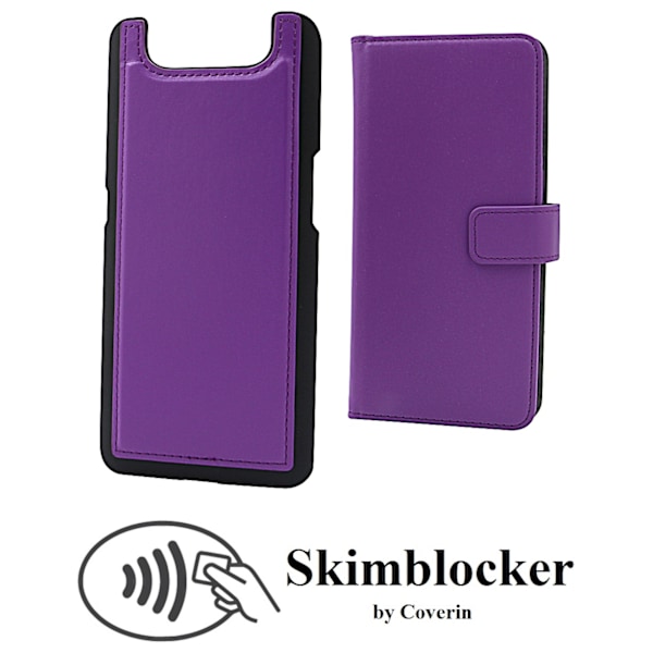 Skimblocker Magnet Wallet Samsung Galaxy A80 (A805F/DS) Lila