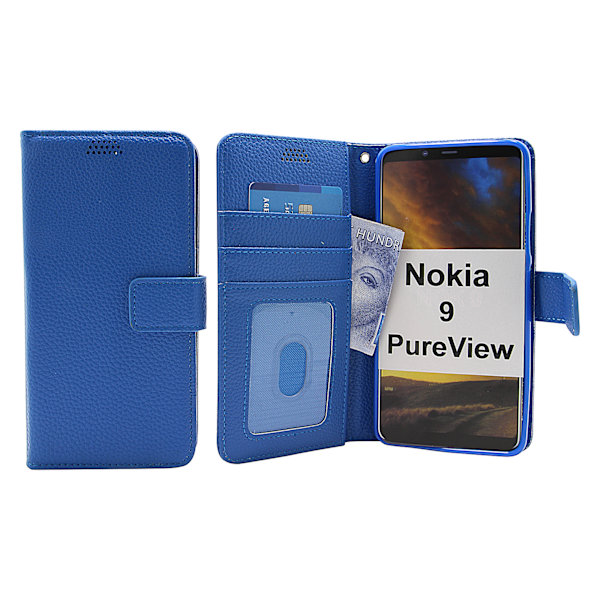 Standcase Wallet Nokia 9 PureView Blå