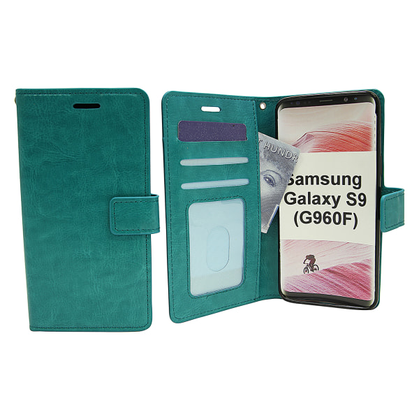 Crazy Horse Wallet Samsung Galaxy S9 (G960F) Turkos