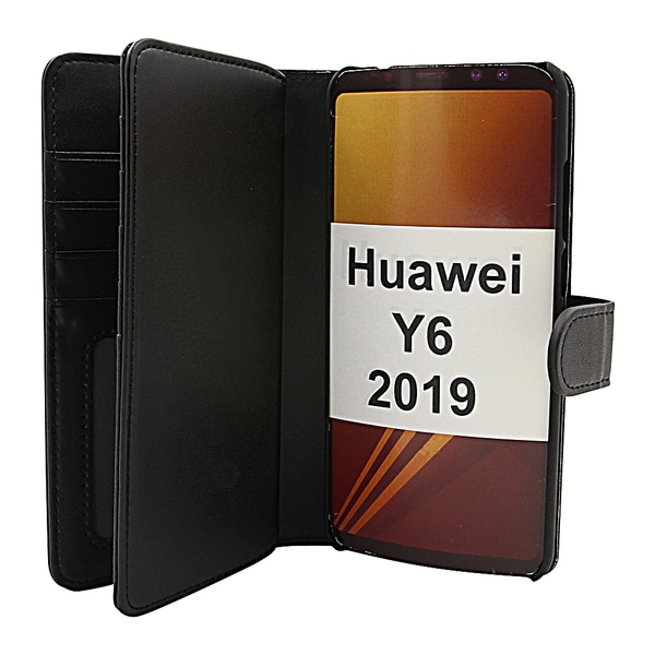 Skimblocker XL Magnet Wallet Huawei Y6 2019 Svart