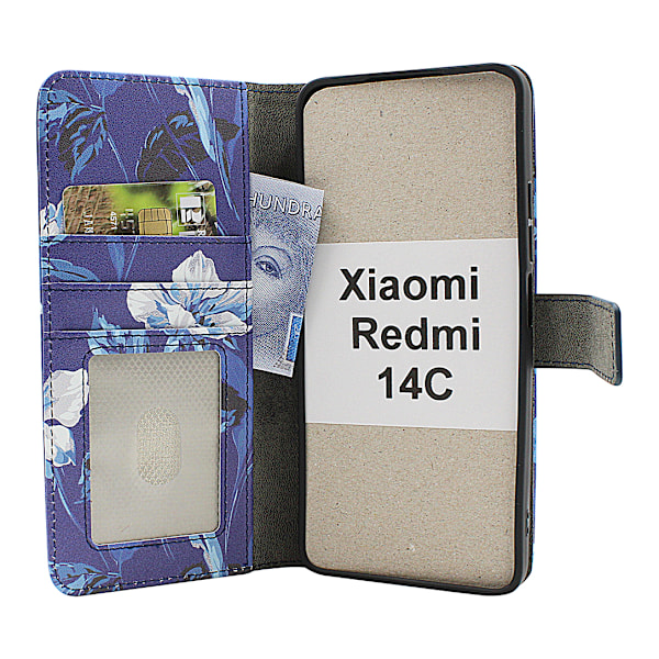 Skimblocker Xiaomi Redmi 14C Plånboksfodral Design