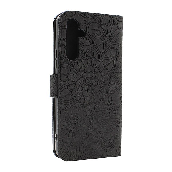 Flower Standcase Wallet Samsung Galaxy A54 5G Svart