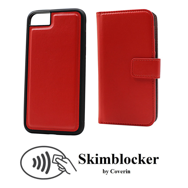 Skimblocker Magnet Wallet iPhone SE (2nd Generation) Röd