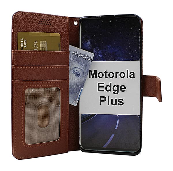 New Standcase Wallet Motorola Edge Plus Brun