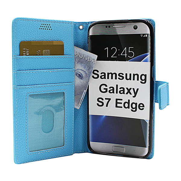 Standcase Wallet Samsung Galaxy S7 Edge (G935F) Ljusblå