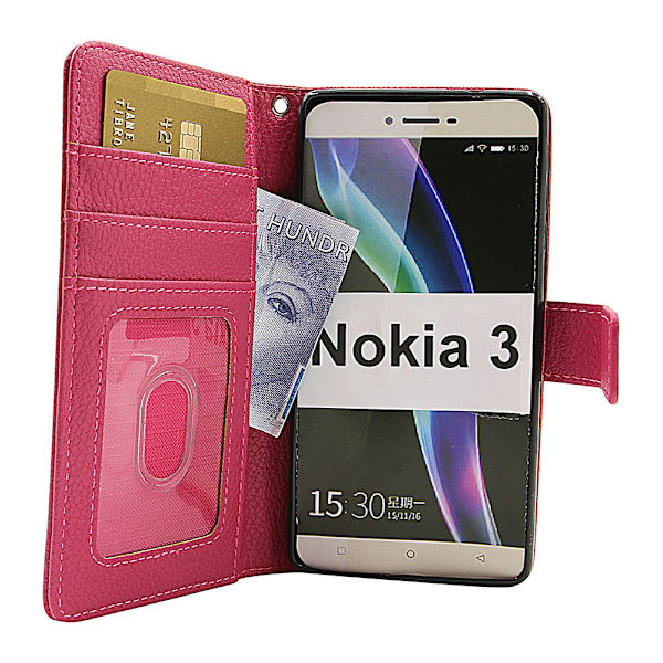Standcase Wallet Nokia 3 (TA-1032) Hotpink