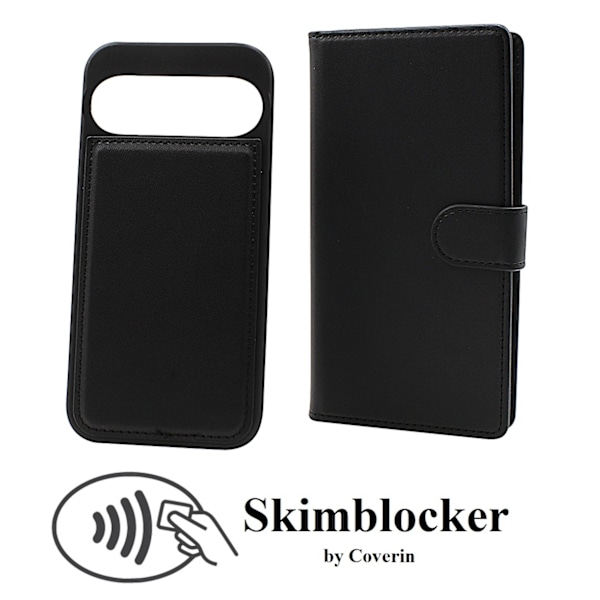 Skimblocker Google Pixel 9 Pro 5G Magnet Plånboksfodral Svart